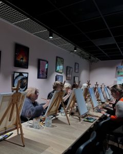 Wine & Paint den 26.3 på Studio & Bar med Merkur 1